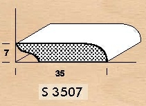 Ploché lišty z borovice S3507