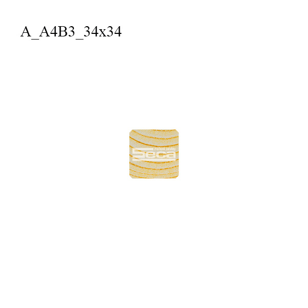 Smrkový hranolek hoblovaný 34x 34 mm ''A4B3'' C 