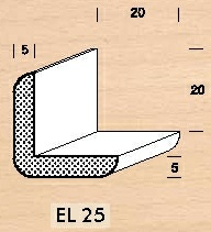 Lišta smrková EL 25 rohová 1 ks = 3 m