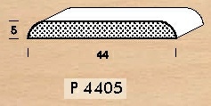 Lišta smrková P 4405 plochá  - 1 ks = 3 m