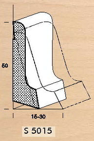 Lišta smrková S 5015 podlahová  - 1 ks = 3 m