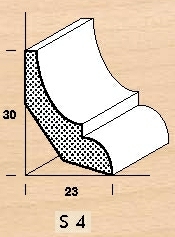 Lišta smrková, podlahová S4