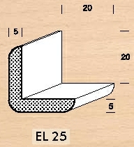Rohové lišty z borovice EL25