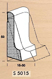 Smrkové lišty podlahové S5015 